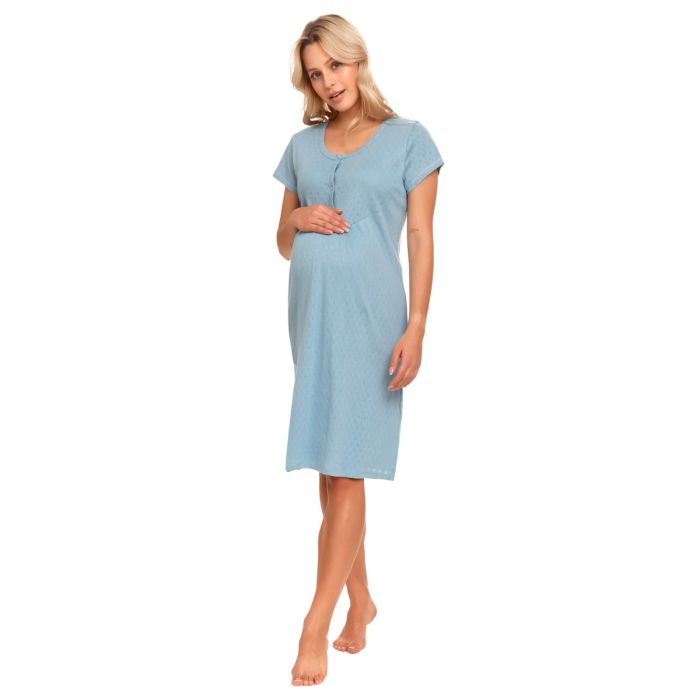 Naktiniai maitinančioms ir nėščiosioms "Azur" satin blue