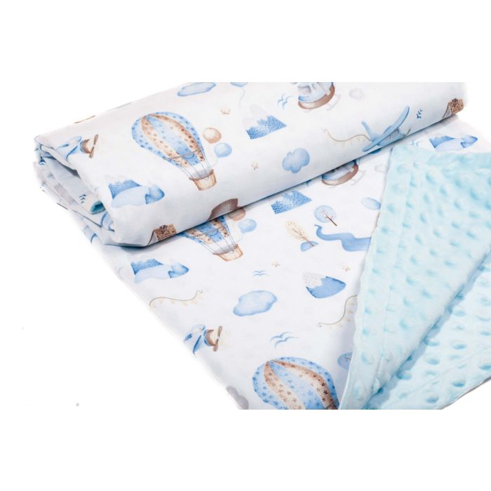 Pledas kūdikiui "Balloons" 100x75cm  melsvas