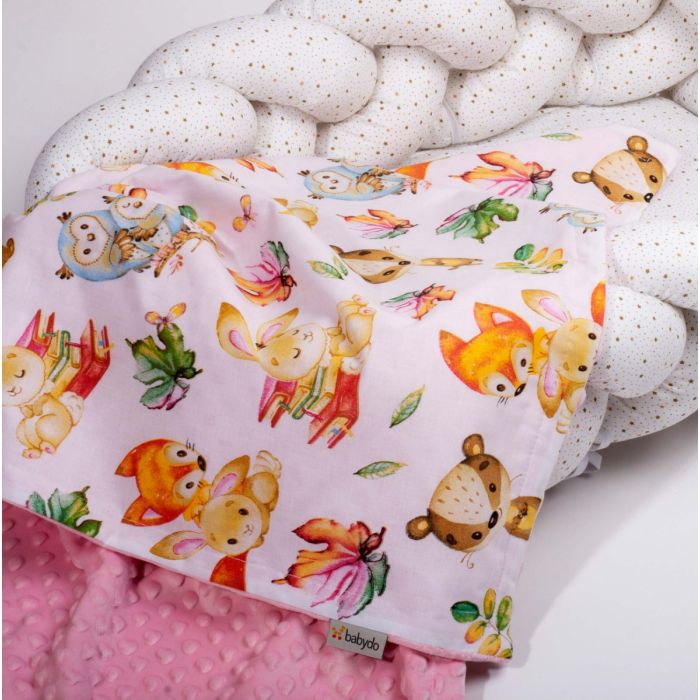 Pledas kūdikiui "Companions" 100x75cm  rožinės spalvos