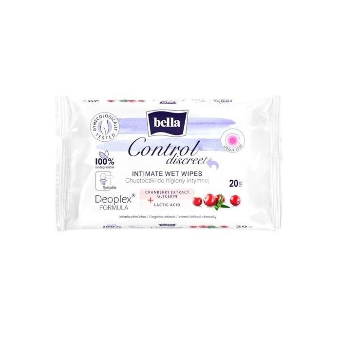 Drėgnos servetėlės intymiai higienai Bella Discreet  Intimate wet wipes 20vnt
