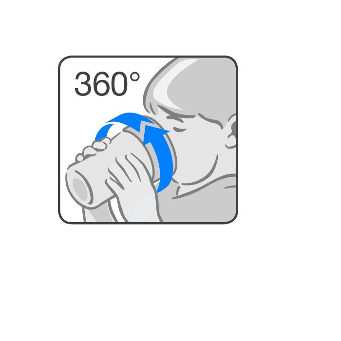 NUK Gertuvė - neišsiliejantis puodelis kūdikiams 360°, 230 ml  rožinės spalvos