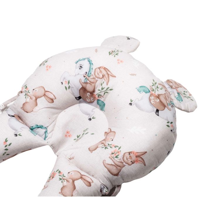 Ergonominė pagalvė kūdikiui - kokonas 45x70cm "Comfort" Unicorns 