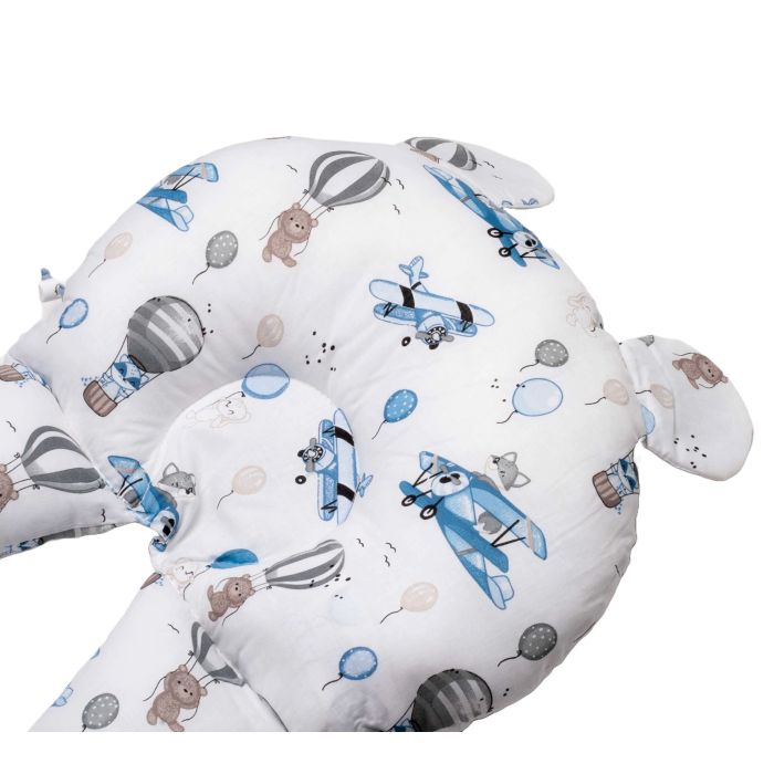 Ergonominė pagalvė kūdikiui - kokonas 45x70cm "Comfort"  UP MELSVA