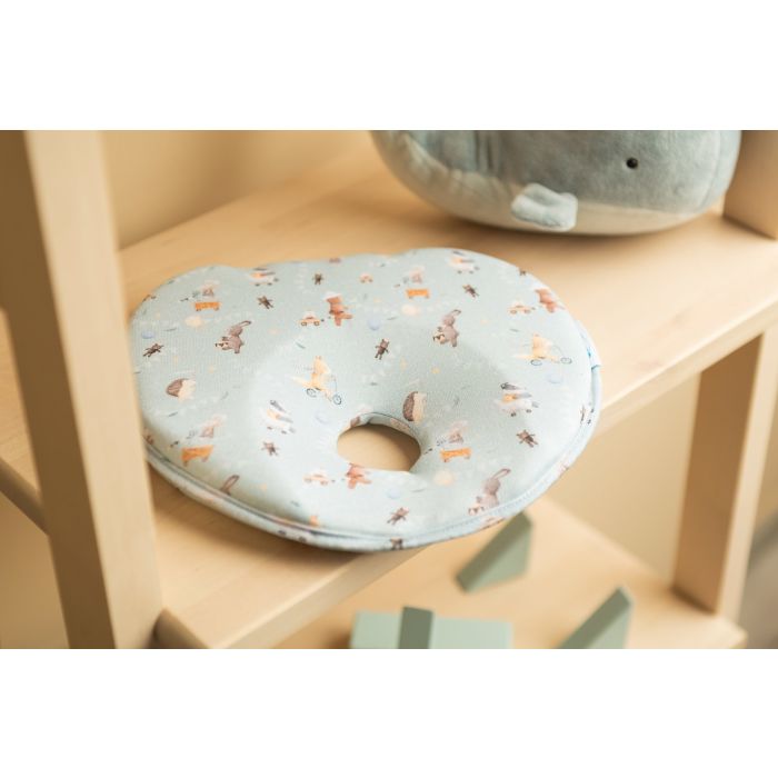 Pagalvė kūdikiui nuo nugulėjimo "FUN"  melsva