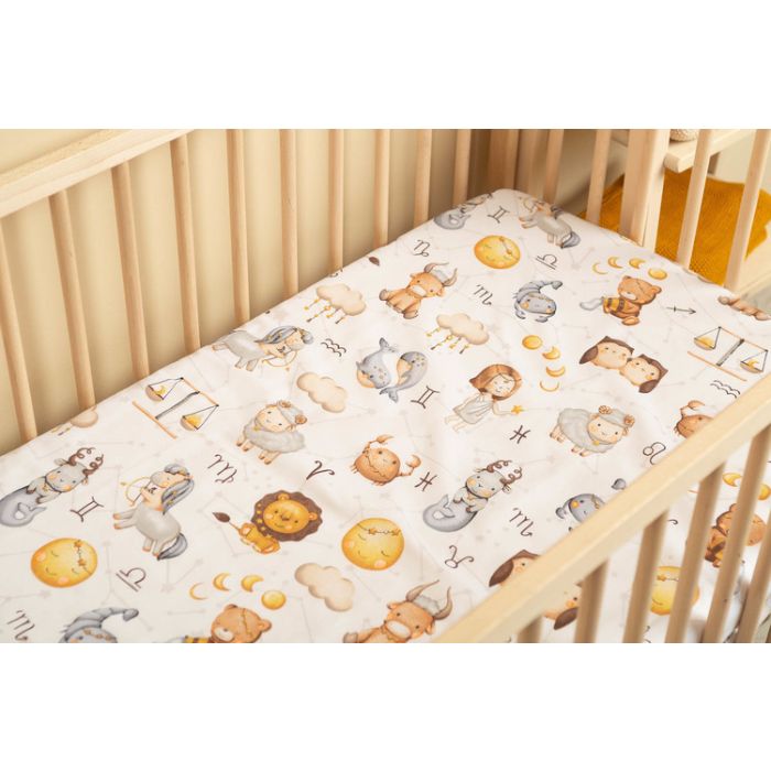 Paklode kūdikiui su guma 60x120 "Zodiac"- medvilninė