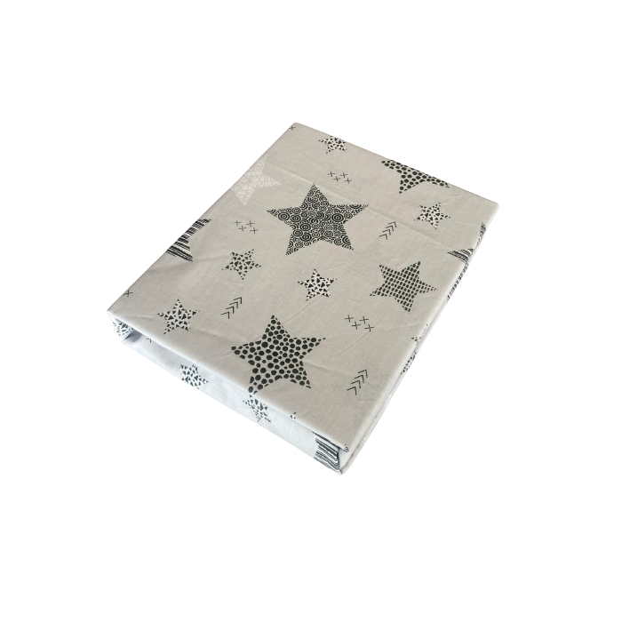 Paklodė su guma 120x60 "Galaxy grey"- medvilninė