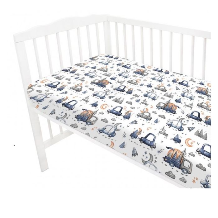 6 dalių kraitelis kūdikiui "On road blue"