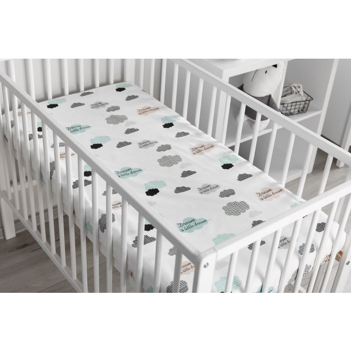 Paklodė su guma 120x60 "A little dream" - medvilninė