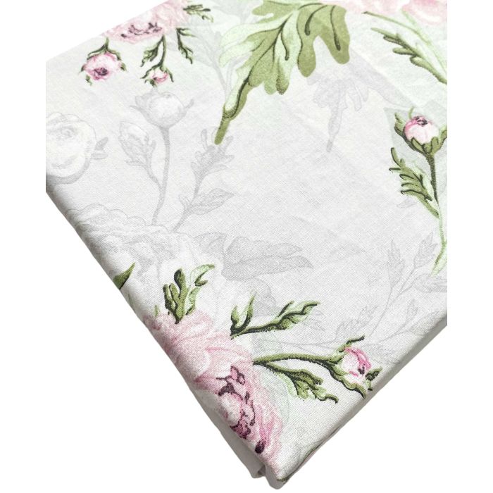 Paklode kūdikiui su guma 60x120 "Retro flowers"- medvilninė