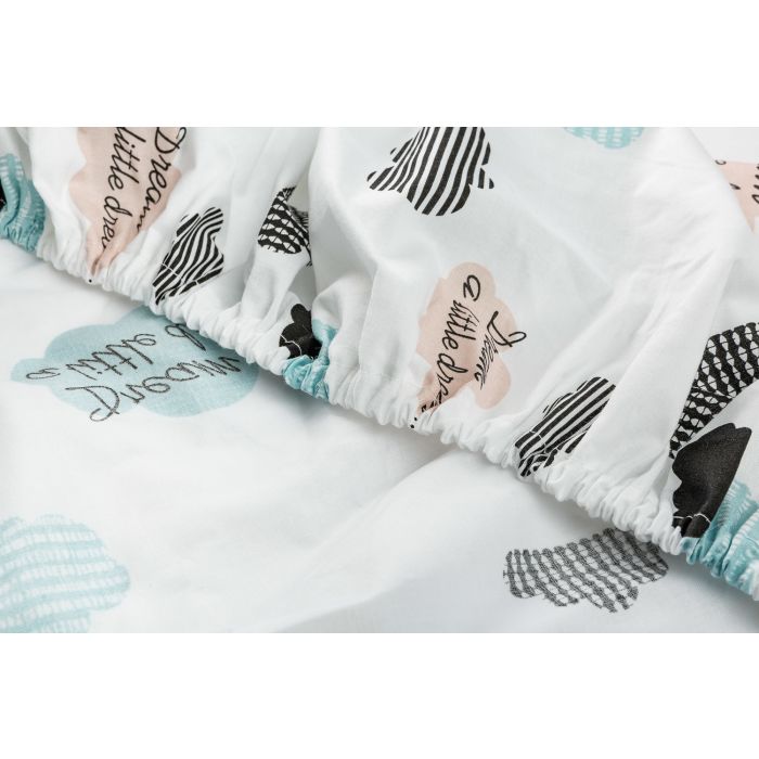Paklodė su guma 120x60 "A little dream" - medvilninė