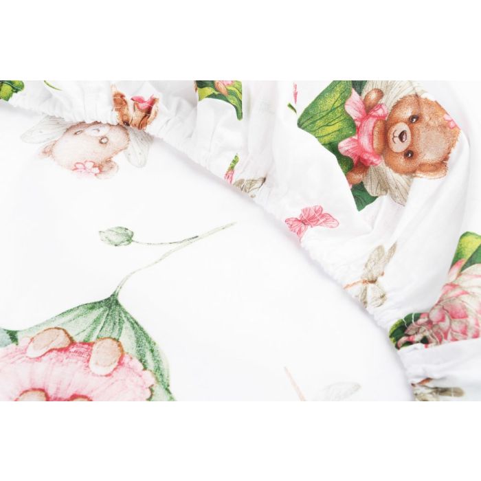 Paklode kūdikiui su guma 60x120 "Blossoms"- medvilninė