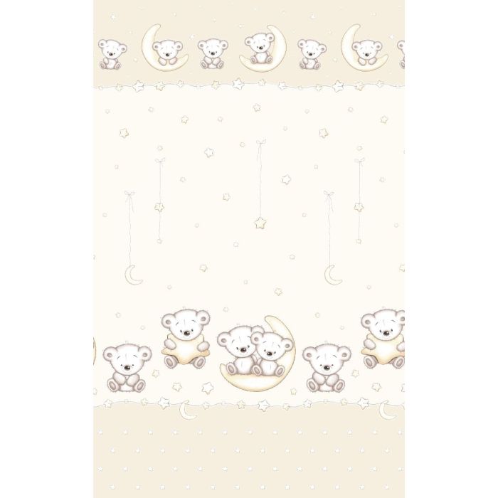 Paklodė su guma 120x60 "Teddy" - medvilninė 