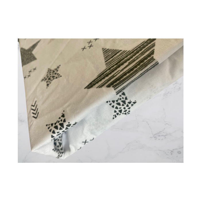 Paklodė su guma 120x60 "Galaxy white"- medvilninė