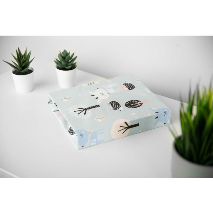 Paklodė su guma 120x60 "Rudolf" - medvilninė, pilka 