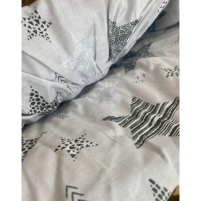 Paklodė su guma 120x60 "Galaxy grey"- medvilninė