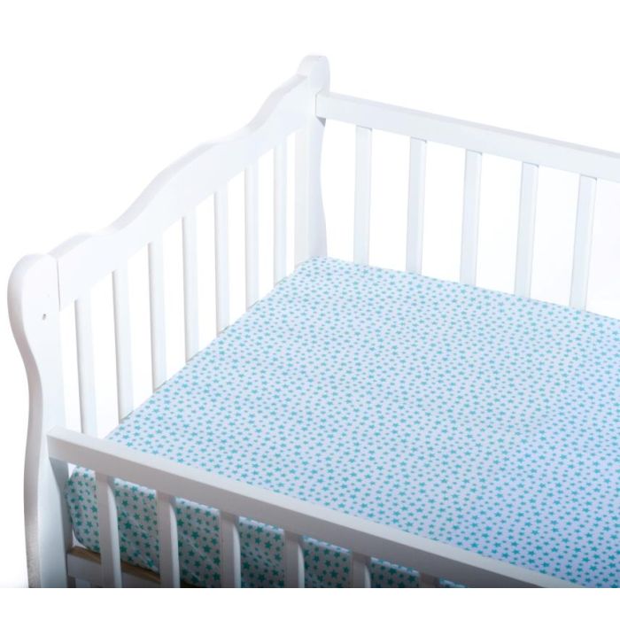 Paklodė su guma 120x60 "Stars" - medvilninė