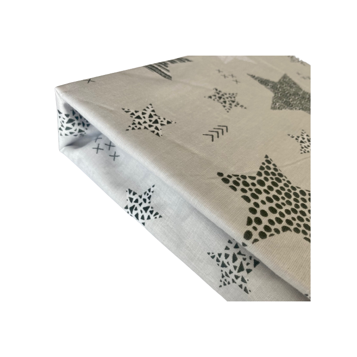 Paklodė su guma 120x60 "Galaxy grey"- medvilninė