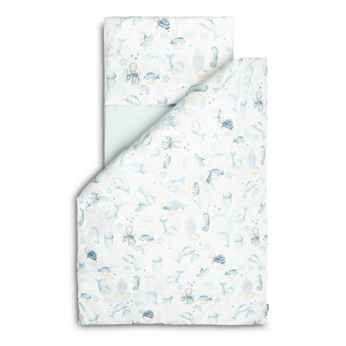 Patalynė kūdikiui 135x100 "Sea world" + paklodė 120x60 