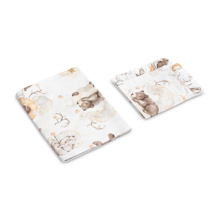 Patalynė kūdikiui 135x100 "Cosy clouds" su klostėmis