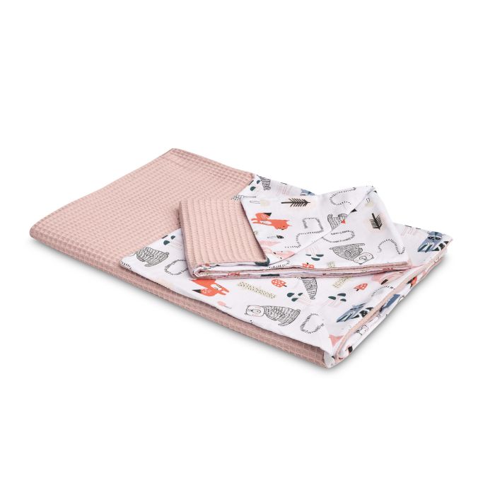 Patalynė kūdikiams 135x100 "Waffle with fox" 