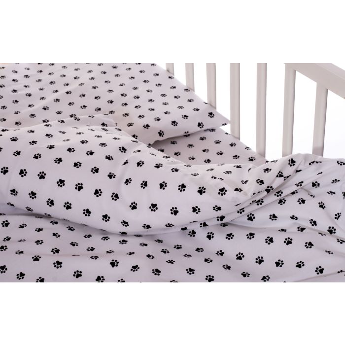 Patalynė kūdikiams 135x100 "Paws" balta