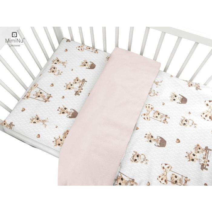 Patalynė kūdikiams 135x100 "Giraffee" pink 