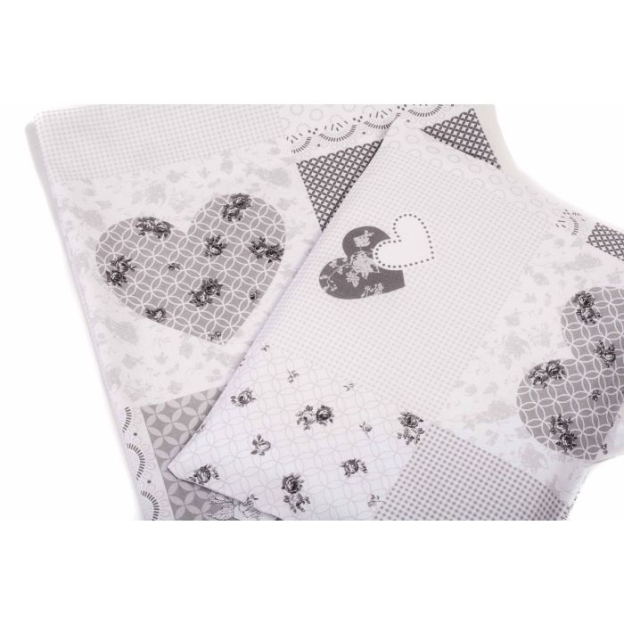 Patalynė kūdikio lopšiukui 80x70cm "Balta širdelė"  