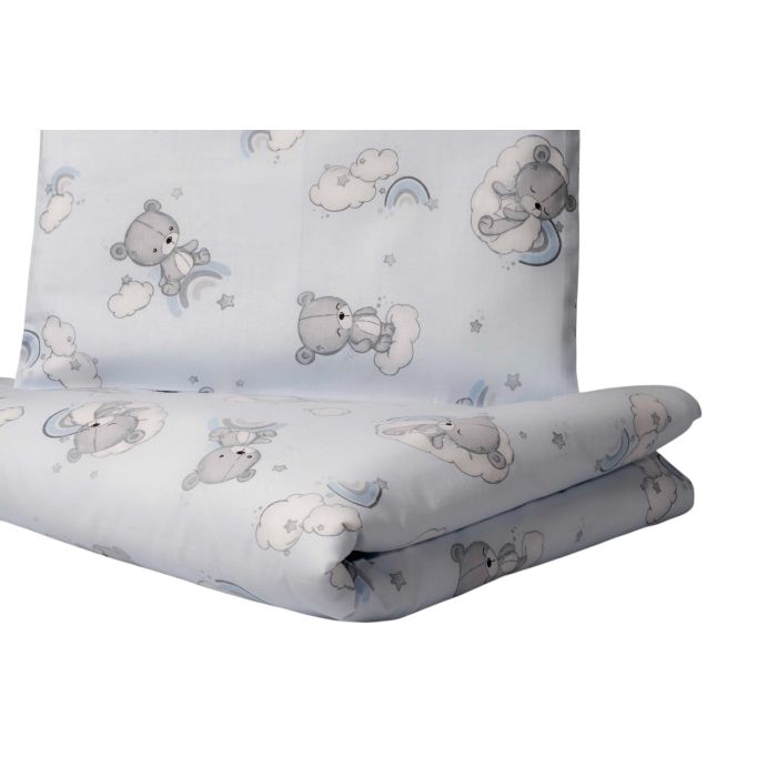 Patalynė kūdikiams 135x100 "Teddy blue" 