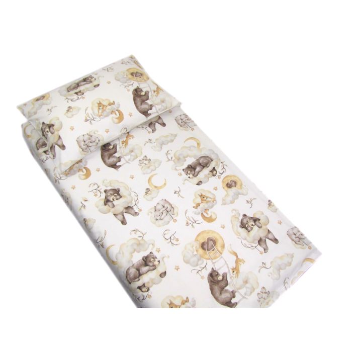 Patalynė kūdikiui 135x100 "Cosy clouds" smėlio spalvos 