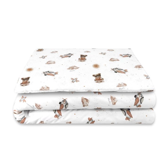 Patalynė kūdikio lopšiukui 80x70cm "AVIATORT TEDDY beige" 