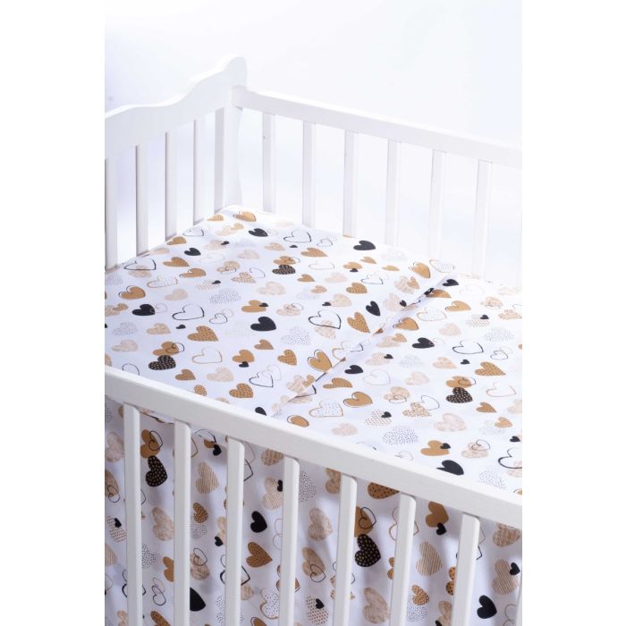 Užvalkalų komplektas 135x100 "Širdelės" geltonos sp.