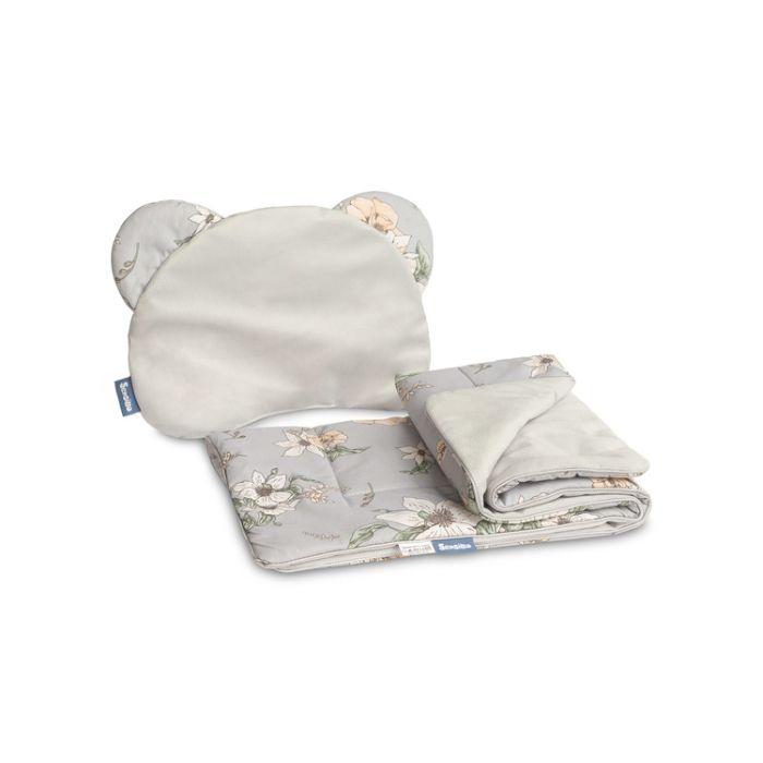 Komplektas kūdikiui "Natural lilia" pledas 56x76 cm ir pagalvė 36x28 cm 