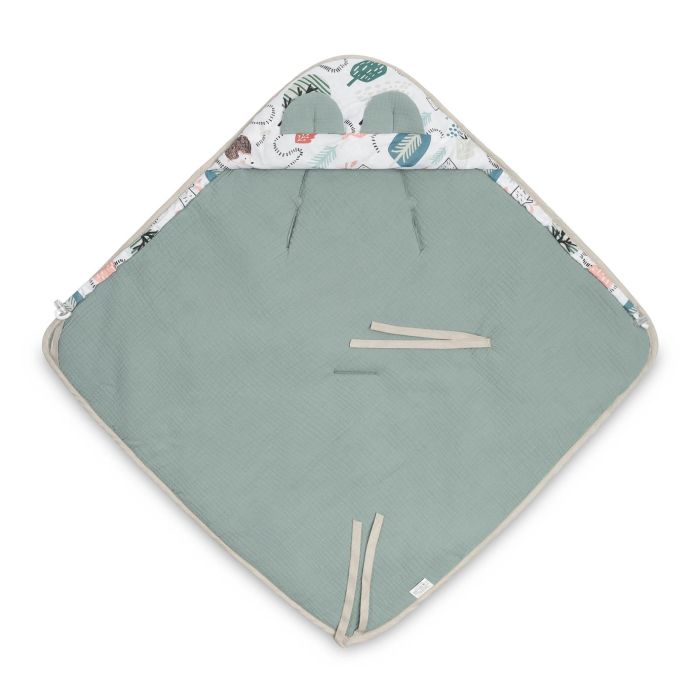 Muslino pledas automobilinei kėdutei "ARCHIE" 90x90 cm green