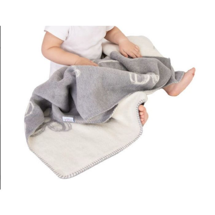 Pledas kūdikiui "Teddy" 100x75cm pilkas