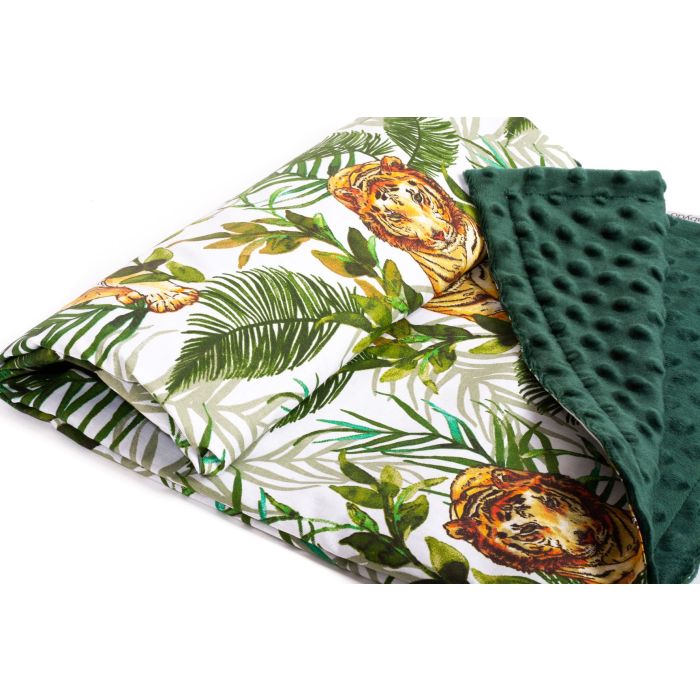 Pledas kūdikiui "Tiger" 100x75cm  žalias