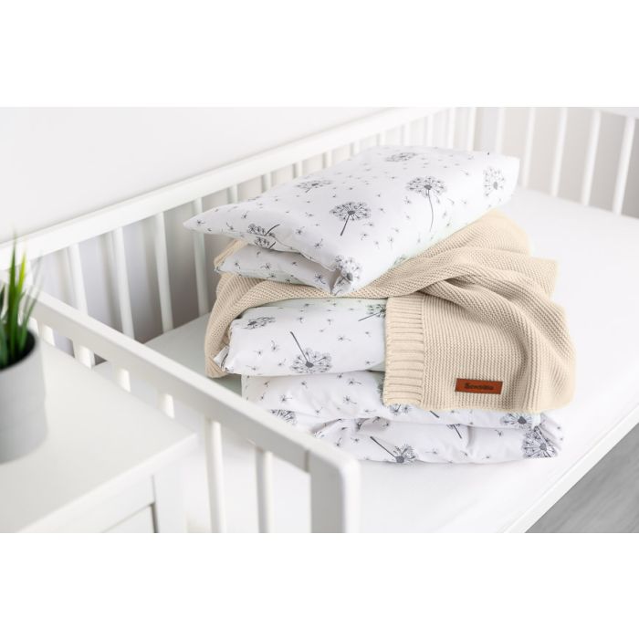 Megztas pledukas kūdikiui "Bamboo" 100x80 cappuccino