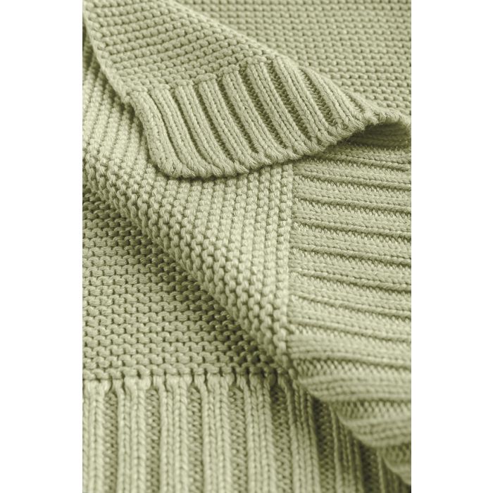 Megztas pledukas kūdikiui "Bamboo" 100x80  olive