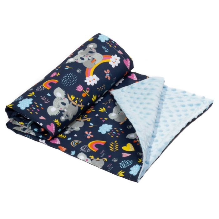 Pledas kūdikiui "Koala in Love" 100x75cm  melsvas