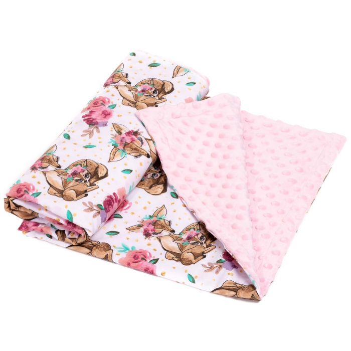 Pledas kūdikiui "Lady mama" 100x75cm  rožinės spalvos