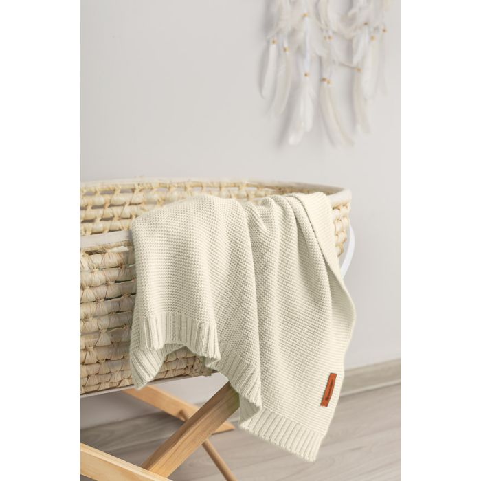 Megztas pledukas kūdikiui "Bamboo" 100x80 banana