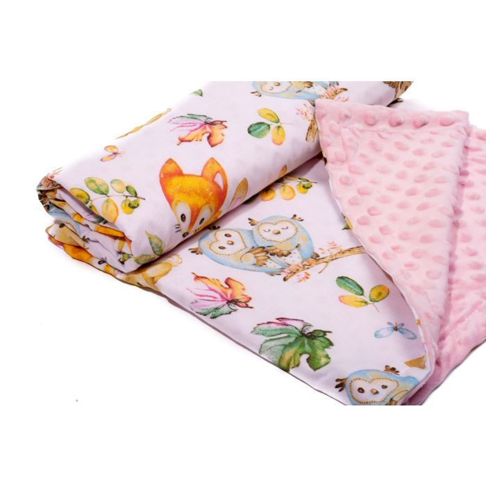 Pledas kūdikiui "Companions" 100x75cm  rožinės spalvos