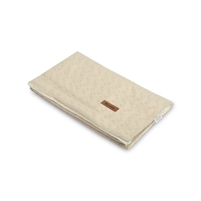 Pledas kūdikiui "Silky ornament" 100x80 cm smėlio spalvos