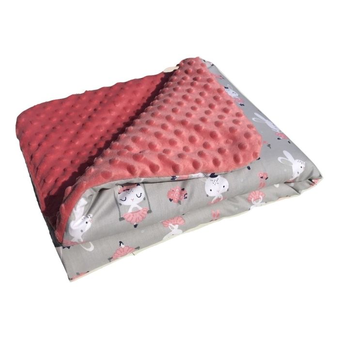 Komplektas vežimėliui "Doris" pledas 60x75cm ir pagalvė 35x25cm 