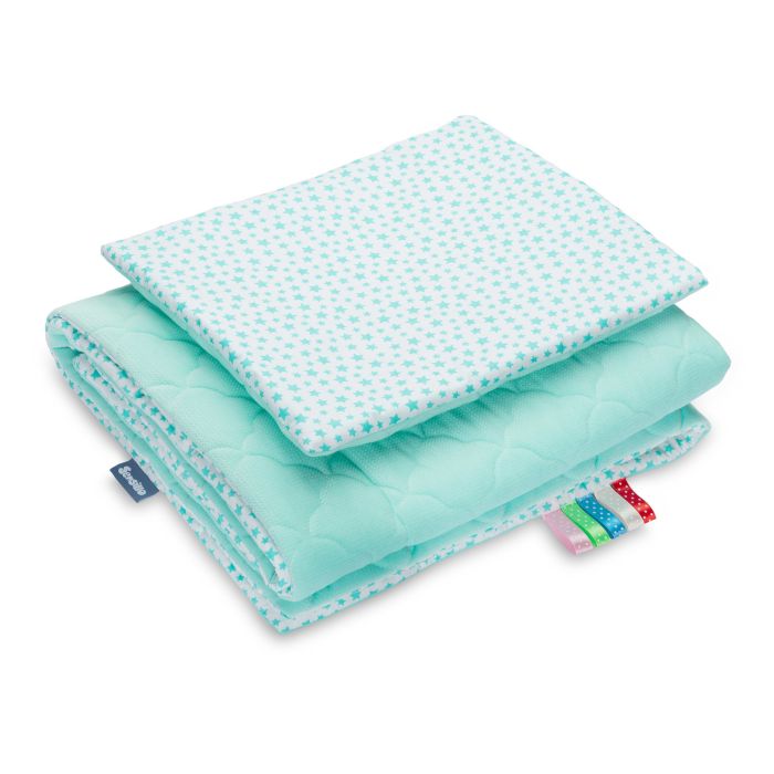 Komplektas kūdikiui "Mineral Velvet" pledas 100x75cm ir pagalvė 30x35cm turkio spalvos