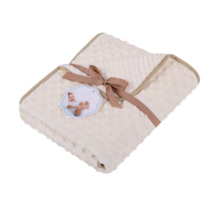 Pledas kūdikiui "Double" 80x90 smėlio spalvos