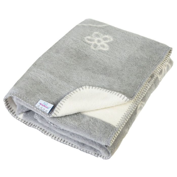 Pledas kūdikiui "Teddy" 100x75cm pilkas