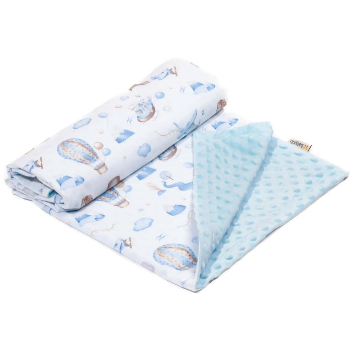 Pledas kūdikiui "Balloons" 100x75cm  melsvas