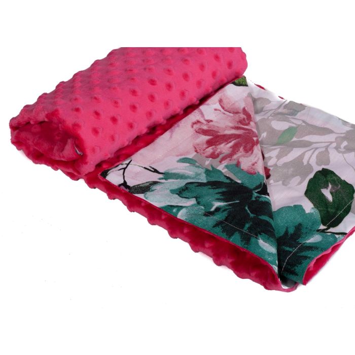 Pledas kūdikiui "Floral" 100x75cm rožinės spalvos