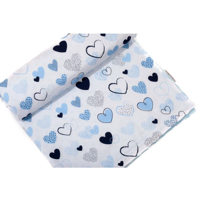 Pledas kūdikiui "My love" 100x75cm  melsvas