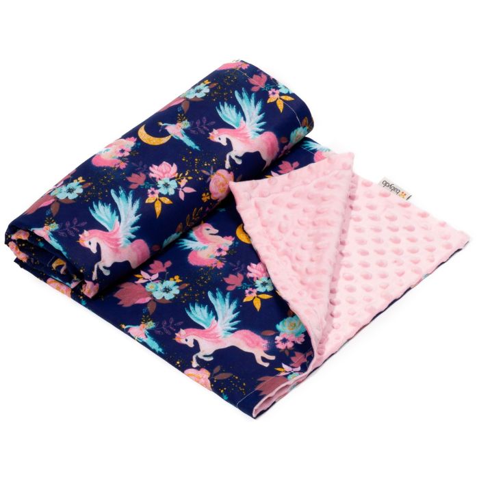 Pledas kūdikiui "Magic Unicorns" 100x75cm  rožinės spalvos